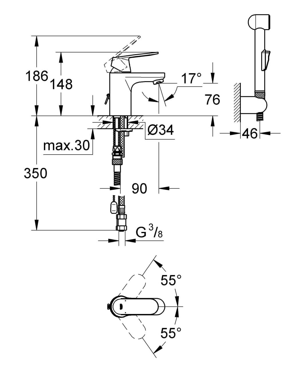 Смеситель Grohe DN15 23125000