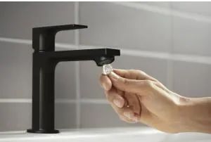 Смеситель для раковины Hansgrohe Rebris E 72560670 черный матовый