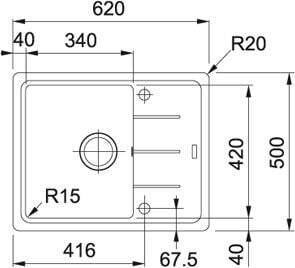 Кухонная раковина Franke Basis BFG 611-62 114.0283.973, бежевый