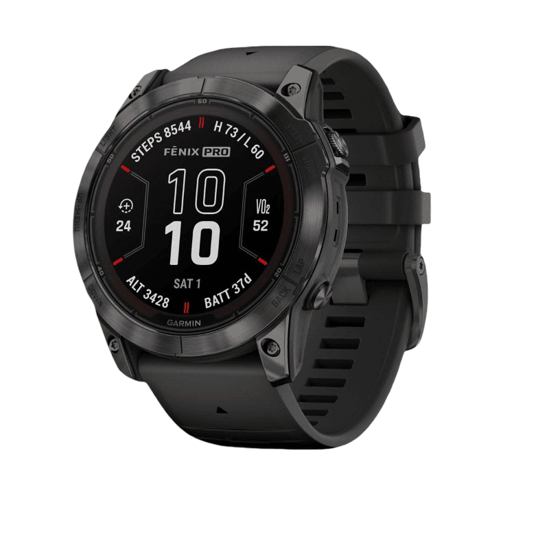 Часы Garmin Fenix 7X Pro Sapphire Solar Carbon Grey Black Band (010-02778-11)