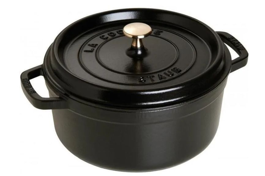 Чугунная кастрюля Staub Cocotte 34 см, чёрная 405103070