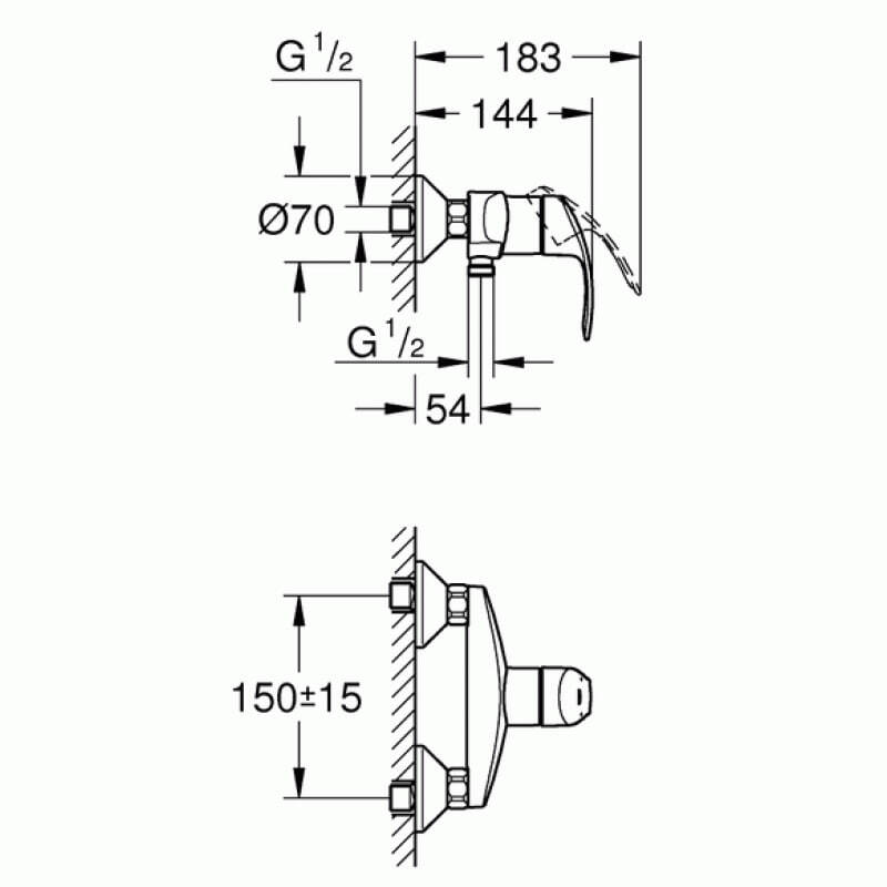 Комплект смесителей Grohe Eurosmart New 33265002+33555002