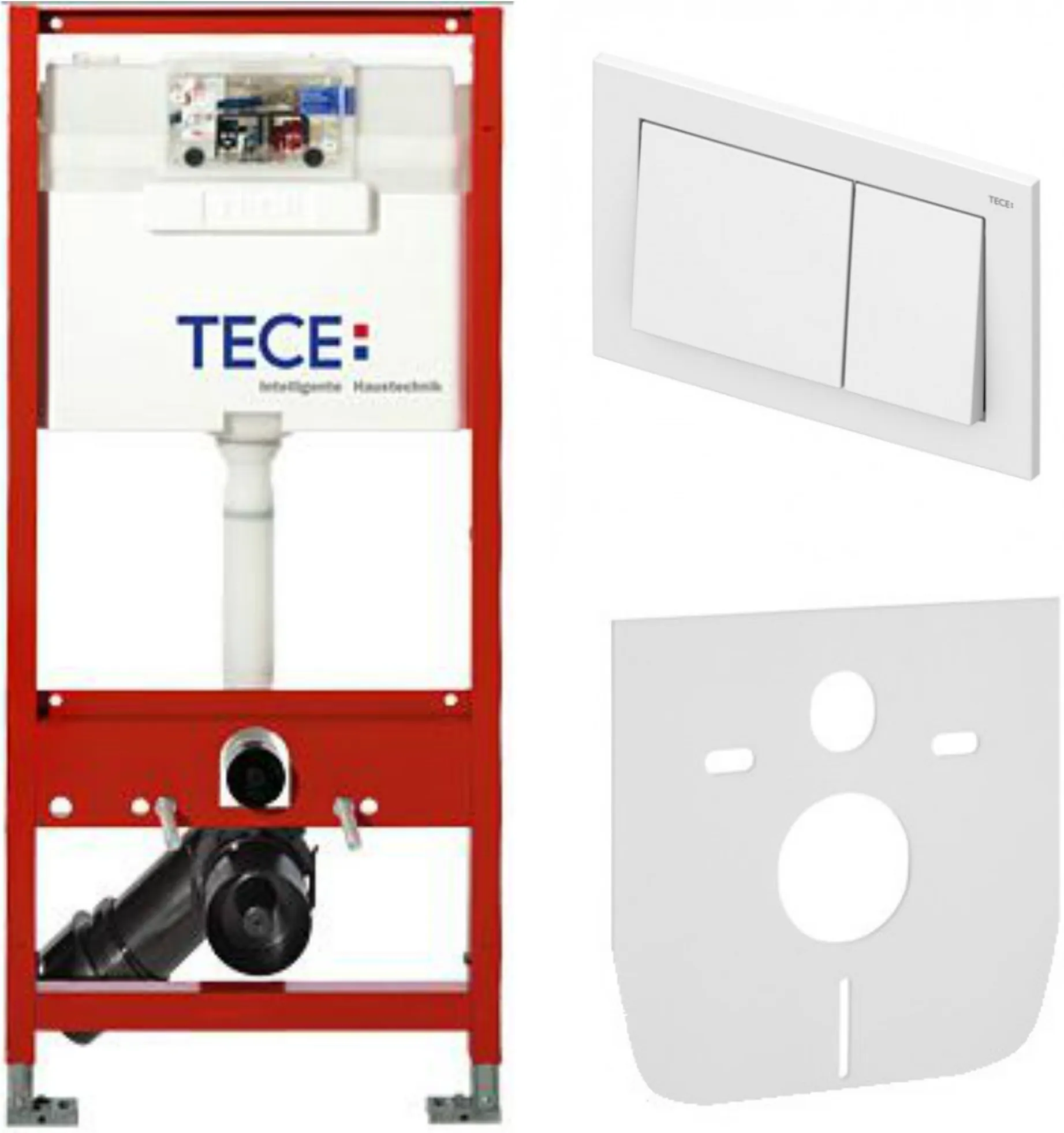 Инсталляция для унитаза TECE TECEbase 9400007 + кнопка смыва TECEbase 9240700, белая