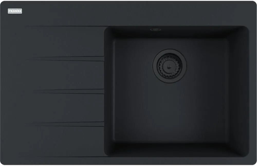 Кухонная раковина Franke Centro CNG 611-78 TL 114.0693.564, левый слив черный матовый / черный слив
