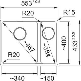 Кухонная раковина Franke Maris MRG 260/160-34-15 135.0669.538, оникс