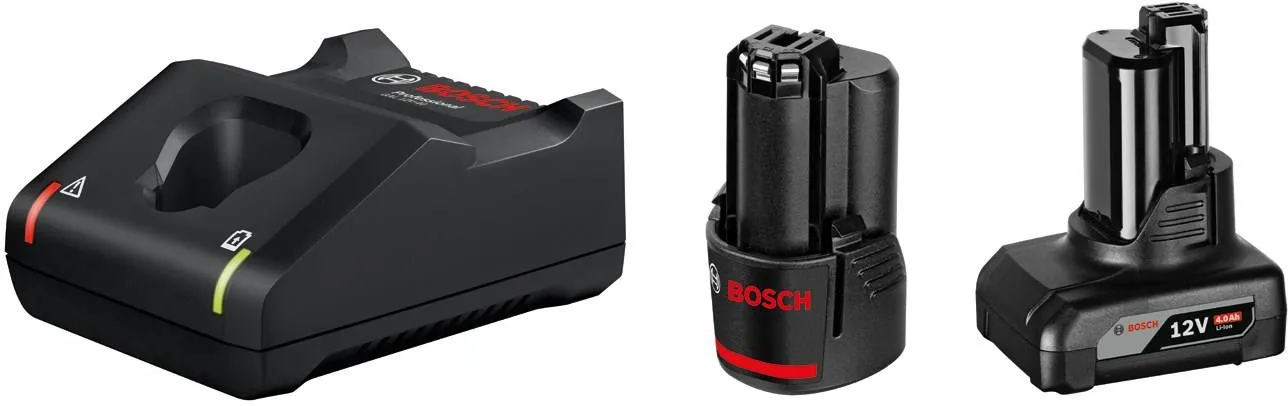 Набор 2 аккумулятора + зарядное устройство Bosch GBA 12V 2.0Ah + GBA 12V 4.0Ah + GAL 12V-40 Professional 1600A01NC9