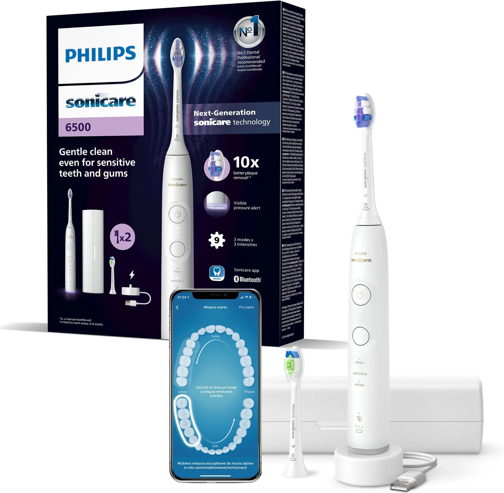 Электрическая щетка Philips Sonicare 6500 HX7410/02, белый