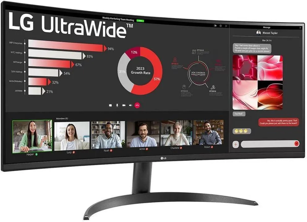 Монитор LG UltraWide 34WR50QK-B 34", IPS, UWQHD (3440×1440), 100 Гц