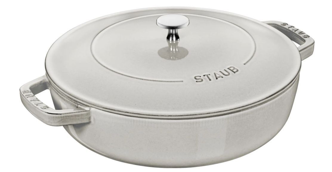 Чугунная сковорода Staub Chistera Braiser 28 см, белая трюфель (405014860)