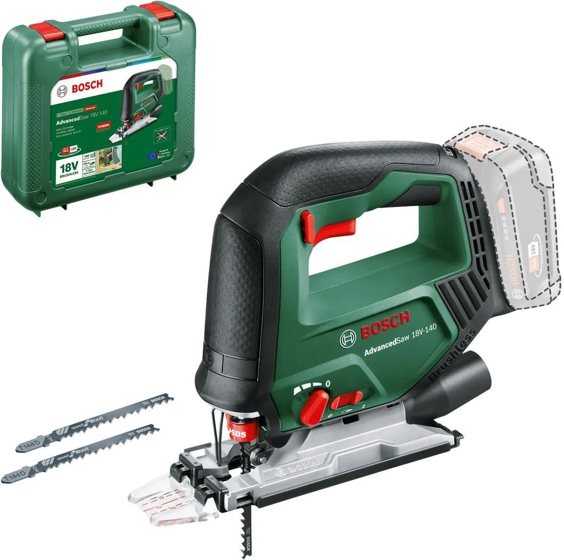 Аккумуляторная универсальная пила Bosch AdvancedSaw 18V-140 (0603013002)