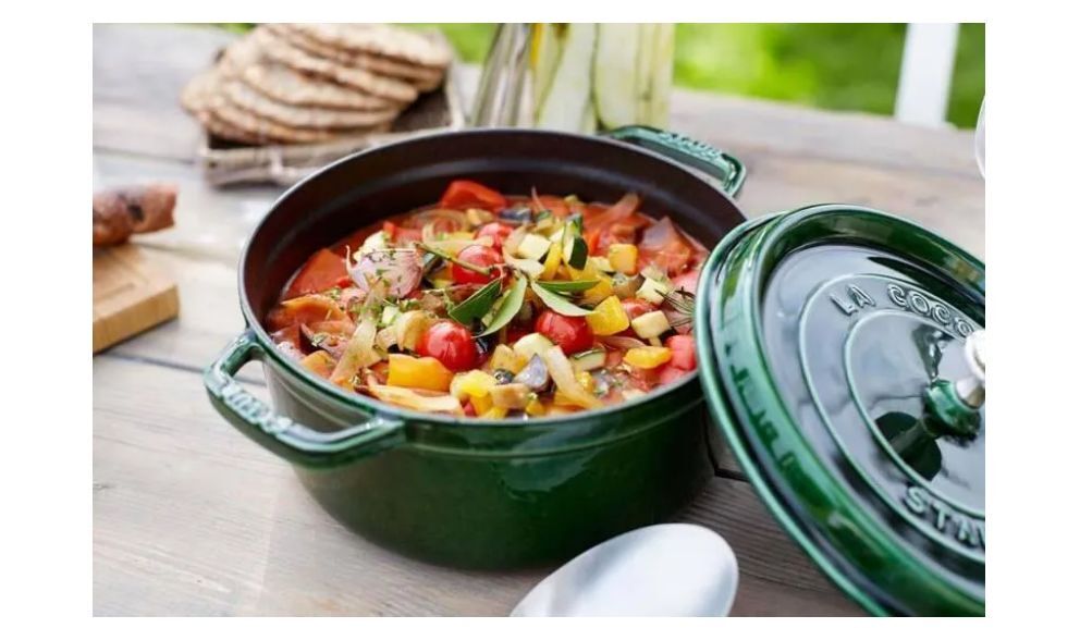 Чугунная жаровня Staub 22 см, зелёная (405093540)