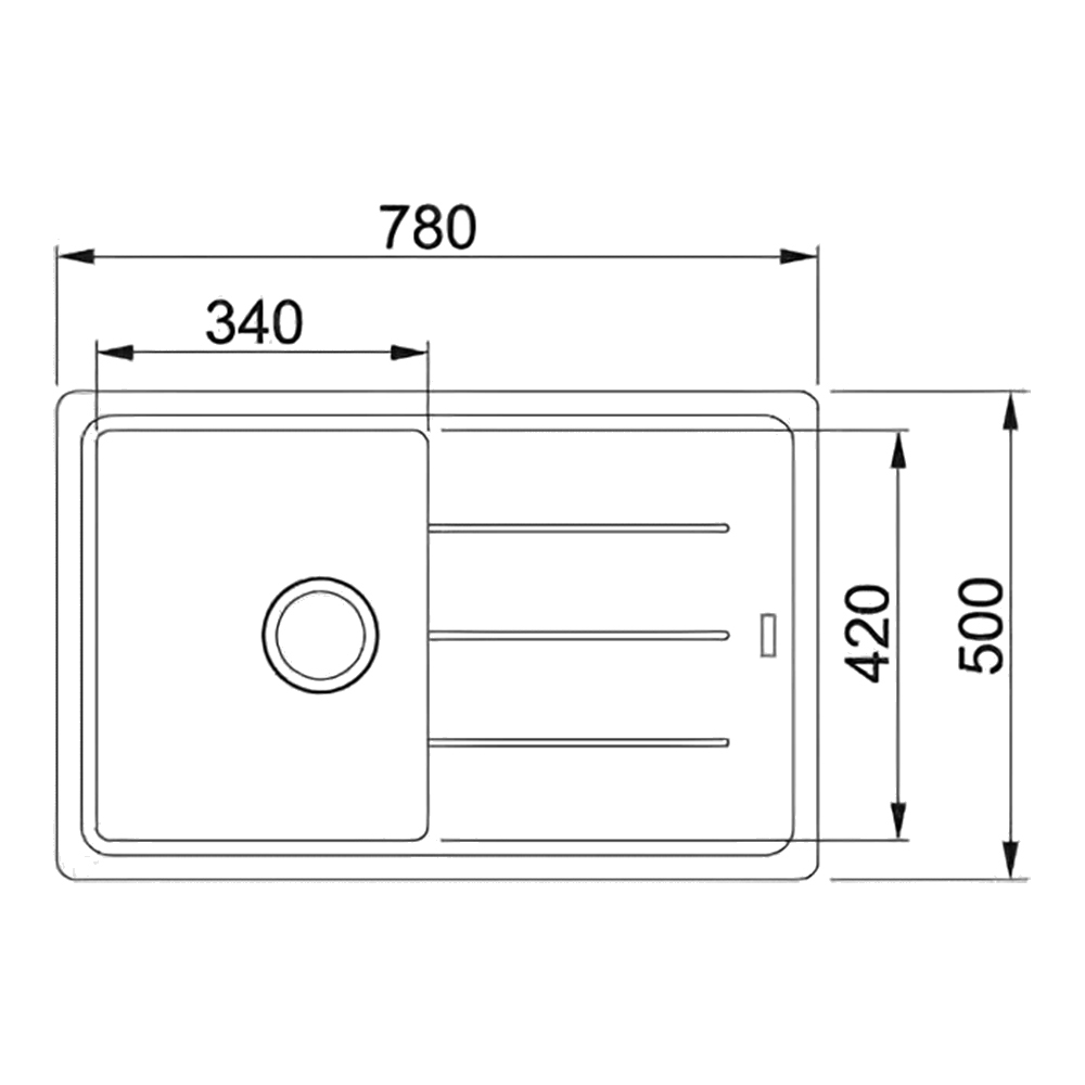 Кухонная раковина Franke BASIS BFG 611-78 114.0285.169, оникс