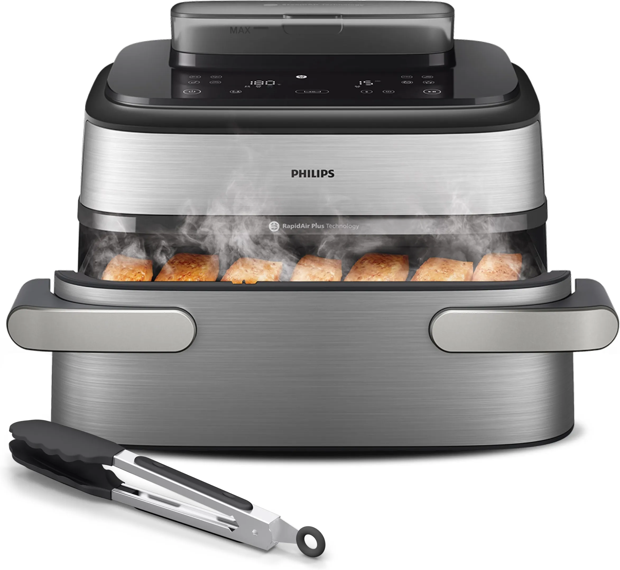 Аэрогриль Philips Ovi Series 5000 NA565/02, серебристый