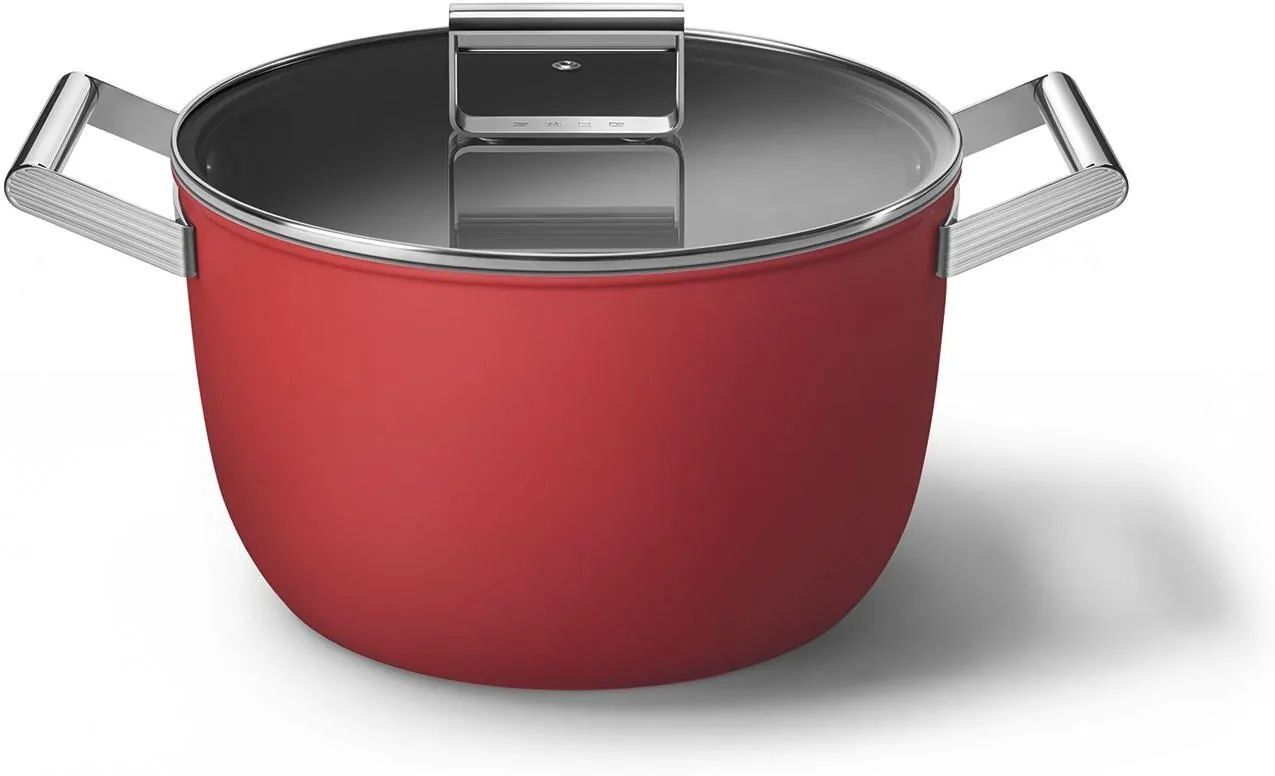 Кастрюля SMEG 50's Style 26cm CKFC2611RDM красная