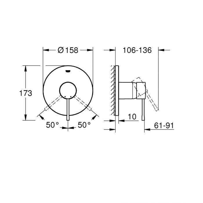 Смеситель Grohe Essence Нержавеющая сталь 40340000 (24168DC1)