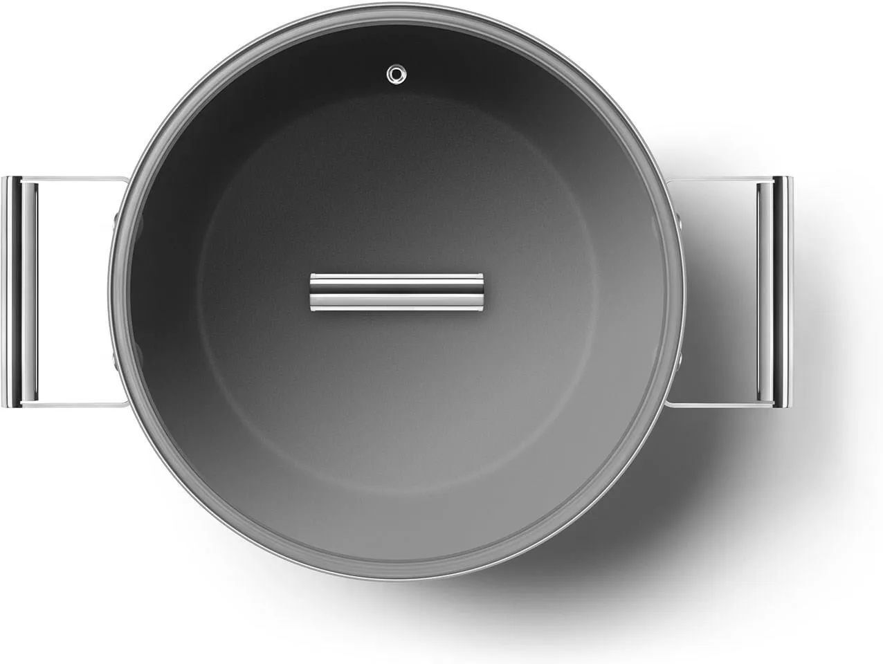 Кастрюля SMEG 50's Style 26cm CKFC2611BLM чёрная