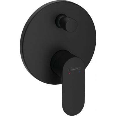 Комплект для скрытого монтажа душа с дождевым душем Hansgrohe Rebris S 200 1 Jet, потолочный кронштейн 10 см 72467670 матовый черный