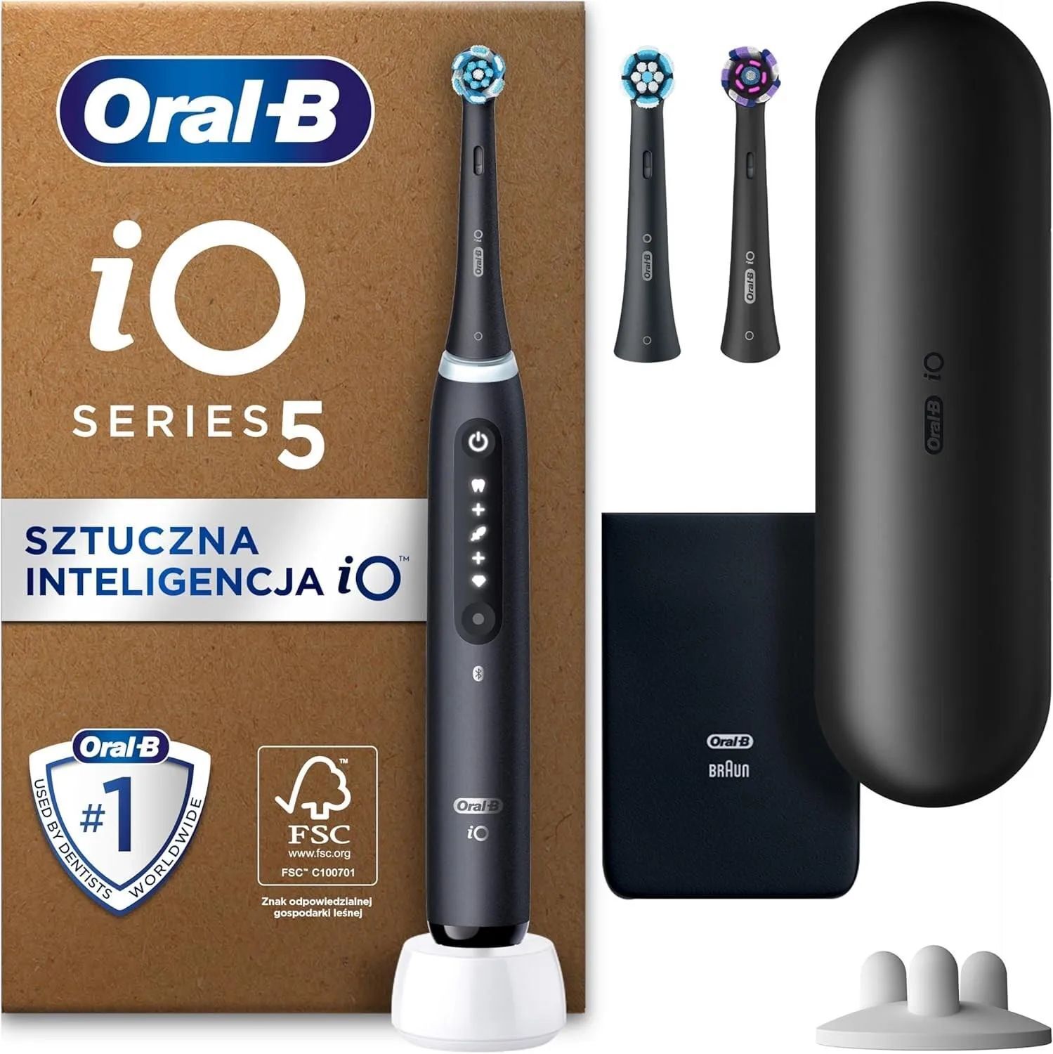 Электрическая зубная щетка Oral-B iO Series 5 Plus, черная, матовая