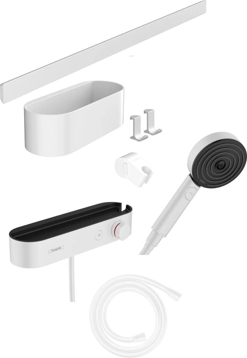 Душевой комплект Hansgrohe WallStoris 24250700, матовый белый