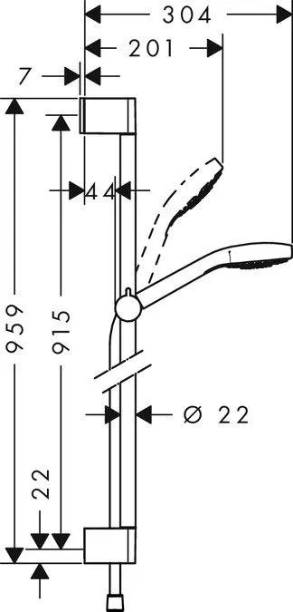 Душевой набор Hansgrohe Croma Select E 26590400
