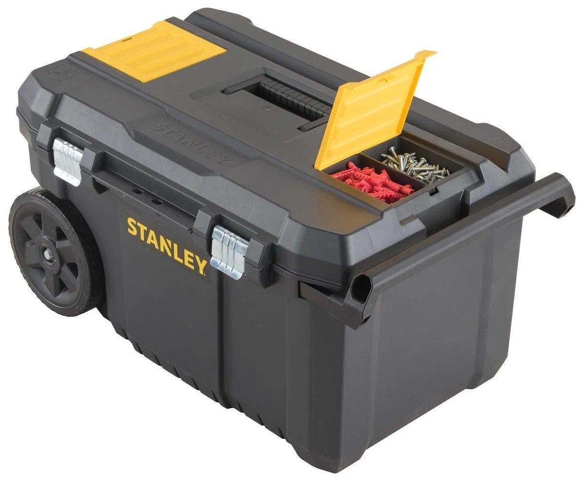 Ящик-тележка STANLEY STST1-80150 Essential Chest, 64.5x34.5x40 см, 26.2' , черный