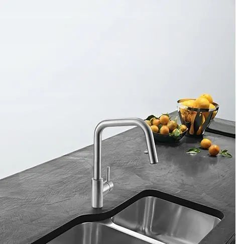 Кухонный кран Franke Eos Neo U pull-out spray 115.0529.207, нержавеющая сталь