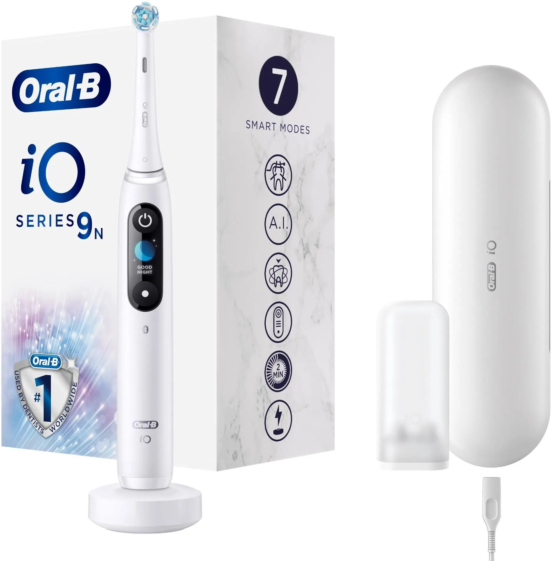 Электрическая зубная щетка Oral-B iO 9 White Alabaster