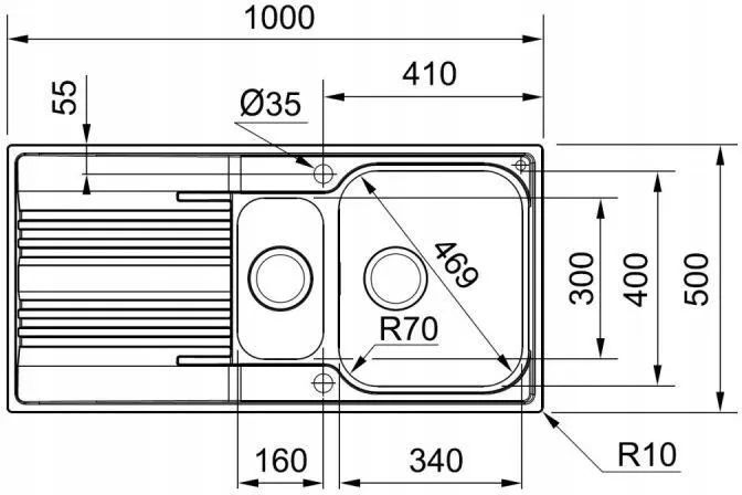 Кухонная раковина Franke Smart SRL 651-100 101.0368.326, нержавеющая сталь, лен
