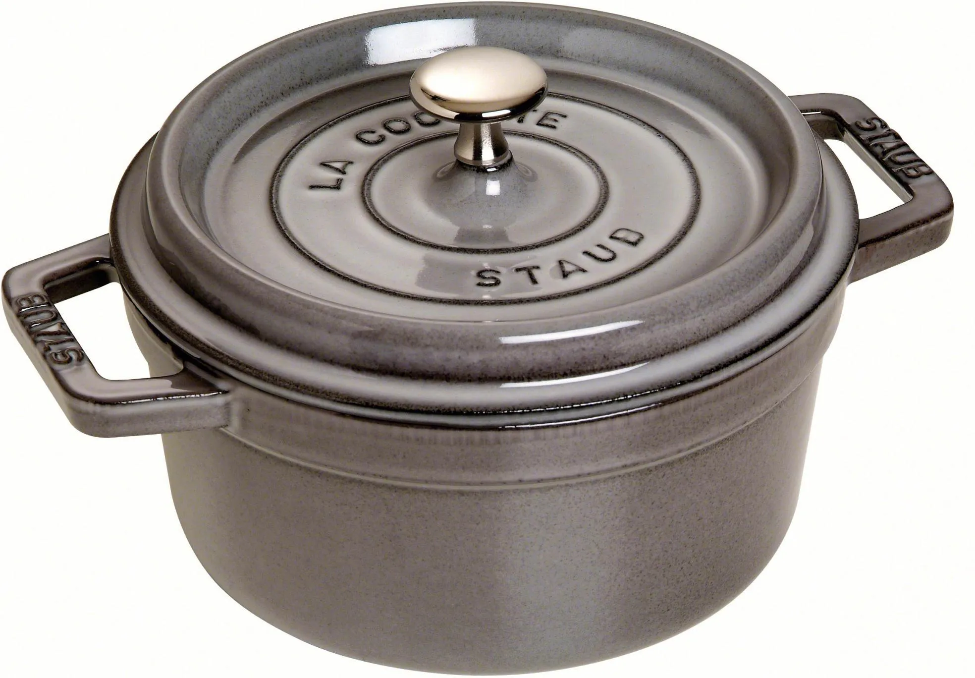 Чугунная круглая кастрюля Staub Cocotte Ø 28 см, графитовая 40509-314-0