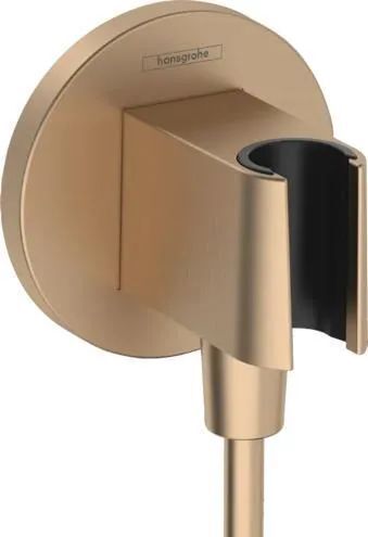 Шланговое соединение с держателем для душа Hansgrohe FixFit S 26888140 Матовая бронза