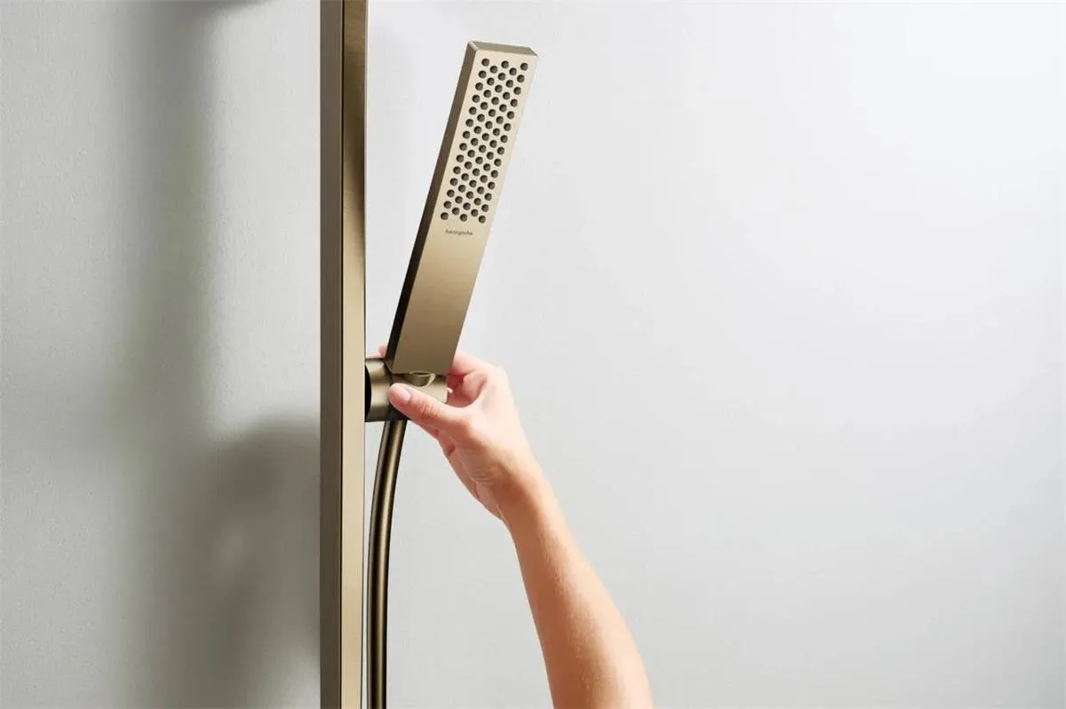 Ручной душ Hansgrohe Pulsify E 100 1Jet EcoSmart Slim, бронза матовая 24320140