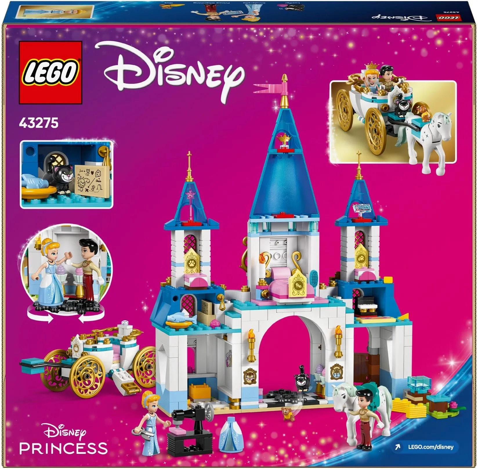 Конструктор LEGO Disney Princess 43275 Замок Золушки и карета