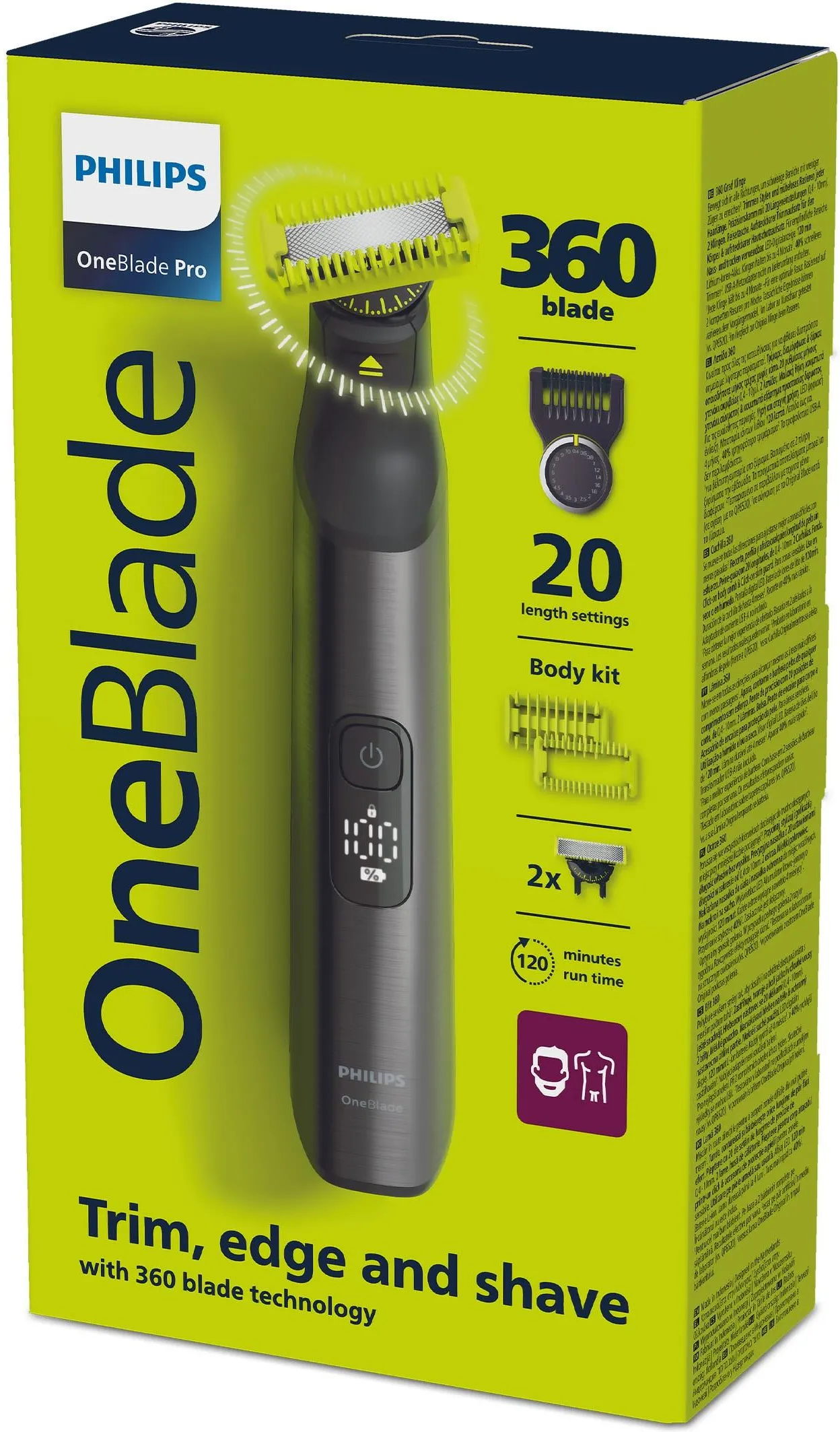 Триммер PHILIPS OneBlade Pro 360 QP6552/15