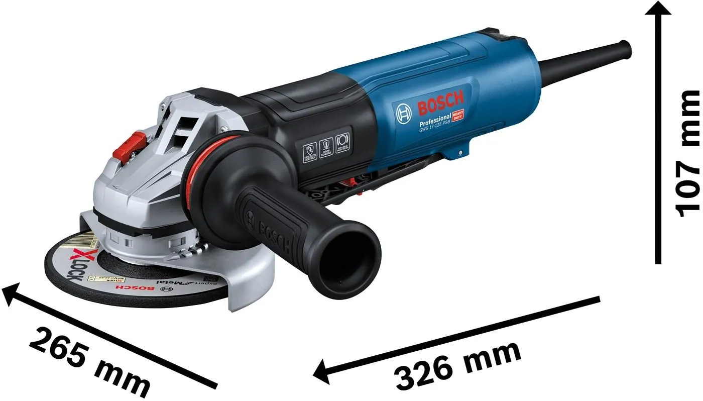 Угловая шлифовальная машина сетевая Bosch GWS 17-125 PSB Professional 06017D1700