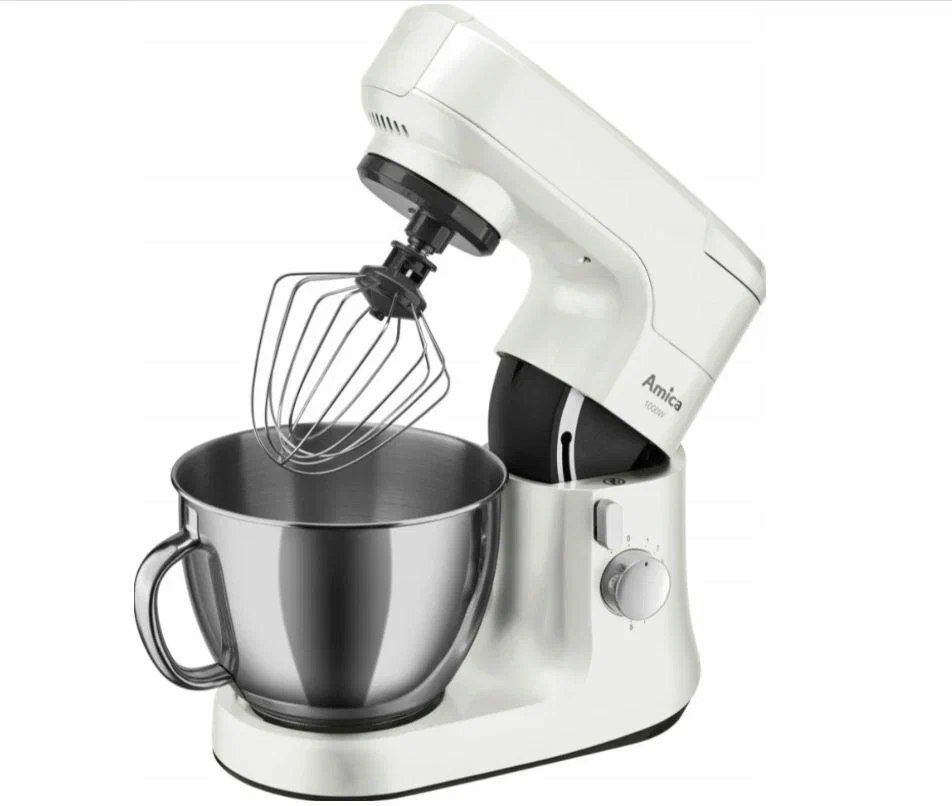 Кухонный комбайн с мясорубкой Amica KML4011 белый, 1000Вт