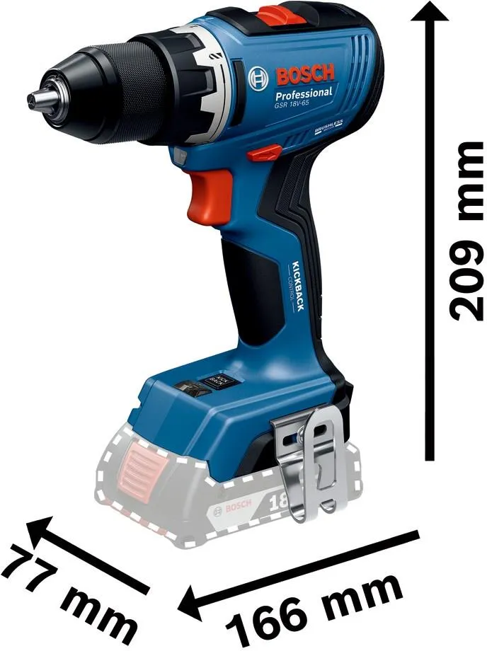 Дрель-шуруповёрт Bosch GSR 18V-65 Professional 06019N3201