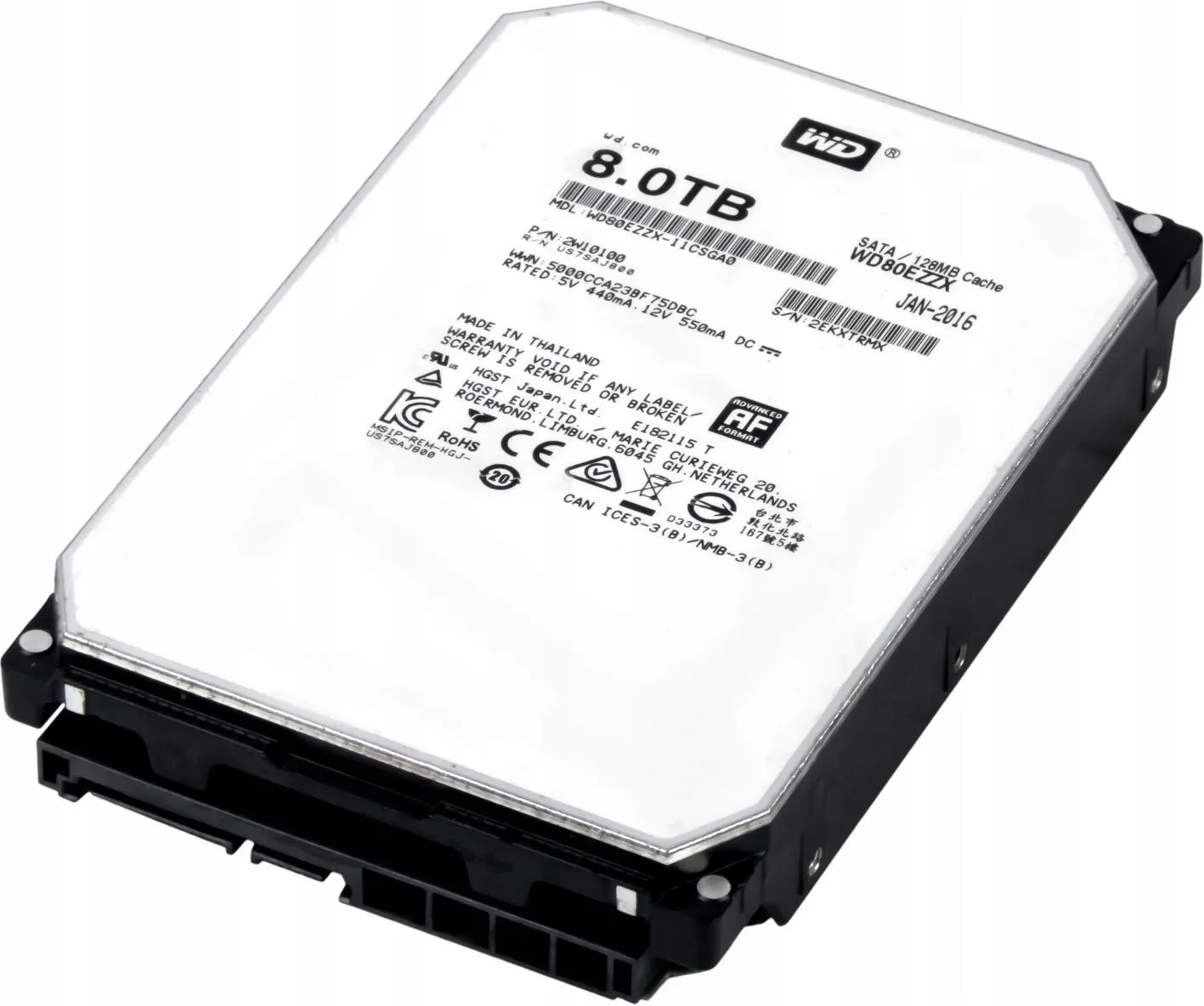Жёсткий диск WD WD80EZZX 8TB 3.5" SATA III 5400RPM