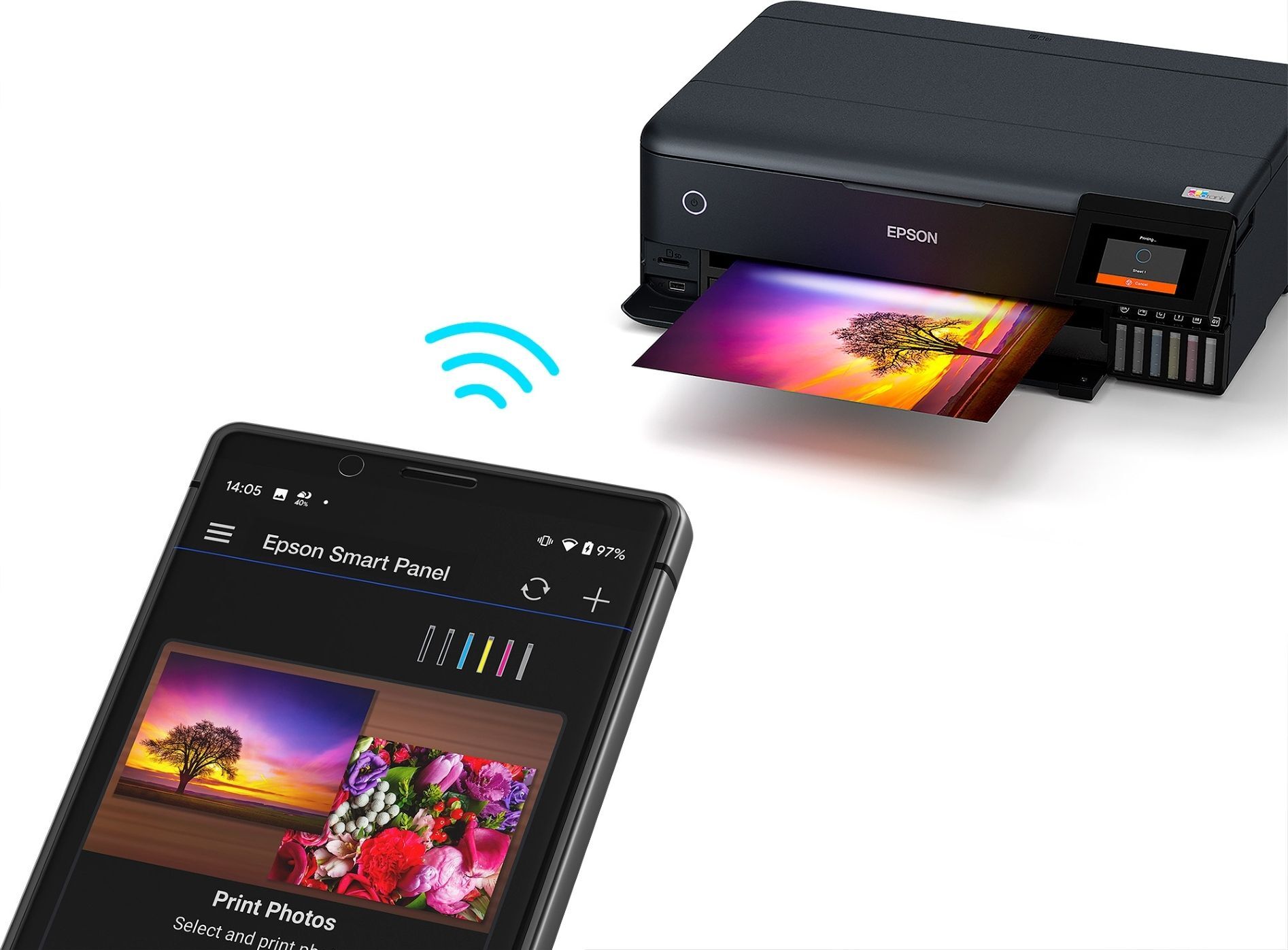 МФУ струйное Epson L8180, цветн., A3, черный