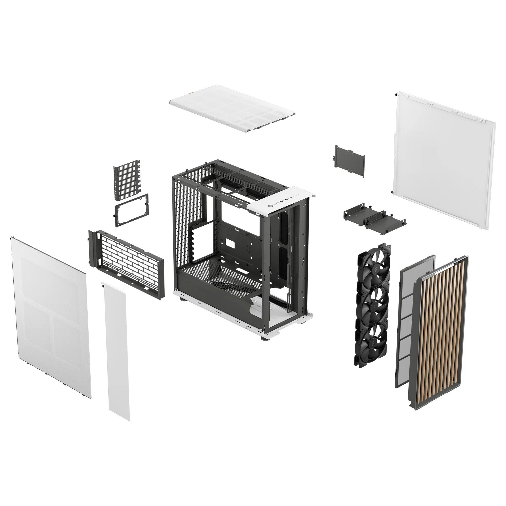 Корпус Fractal Design North XL Chalk White Miditower (FDCNOR1X03), белый