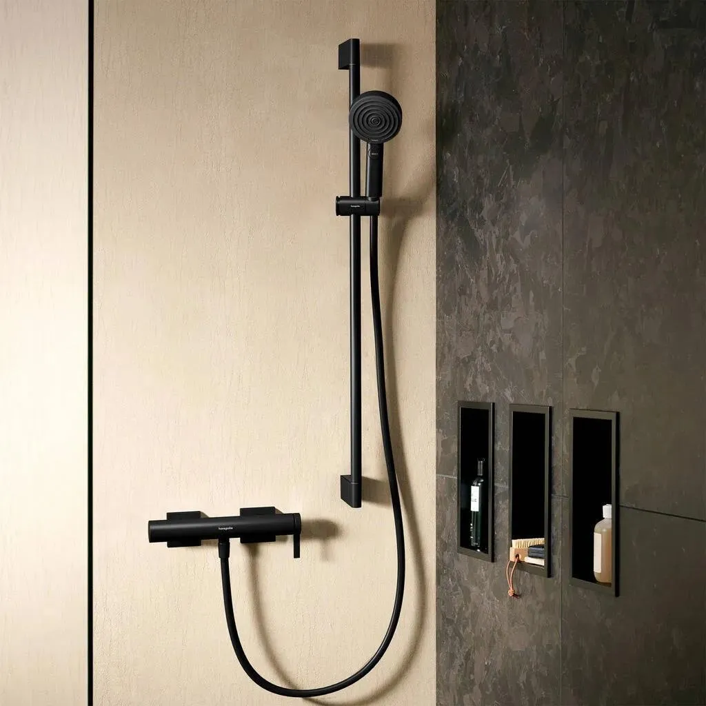 Душевая штанга/держатель Hansgrohe Pulsify, черный матовый 24401670