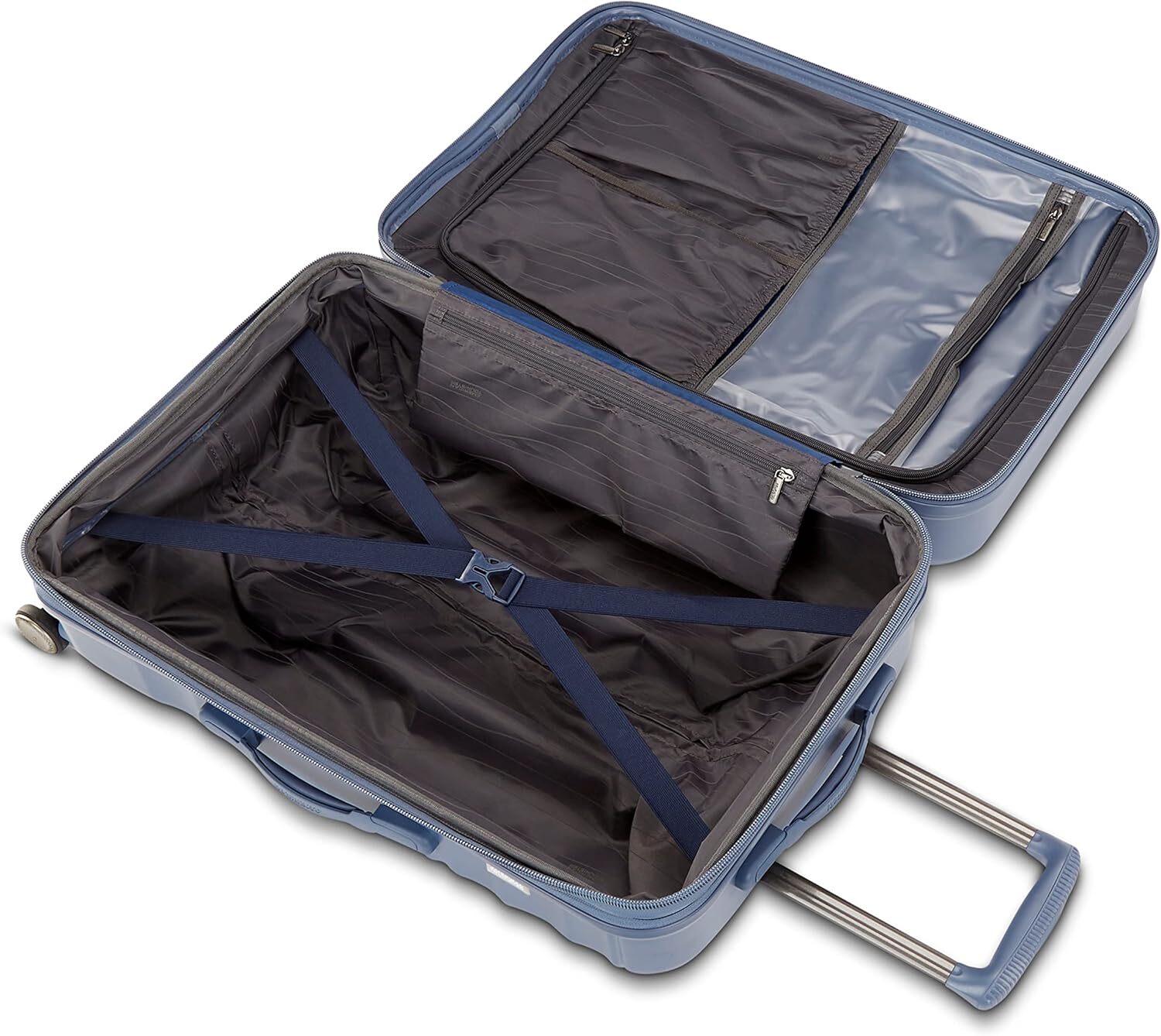 Чемодан American Tourister Cascade Hardside Spinner, легкий, сине-серый