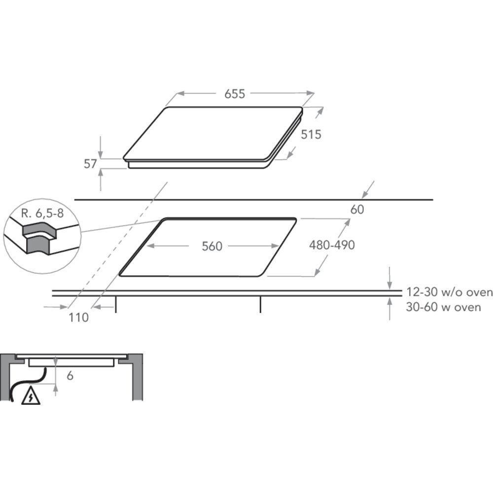 Индукционная варочная панель KitchenAid KHIAS 86500, черный