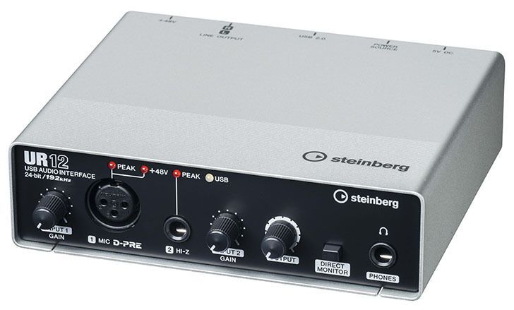 Внешняя звуковая карта Steinberg UR12 серебристый