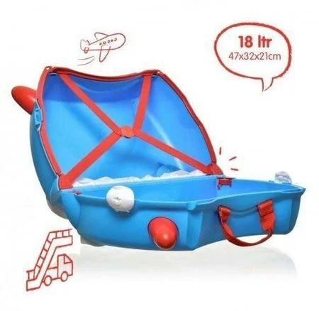 Чемодан-каталка trunki, ручная кладь, 46х31х21 см, 18 л, 1.7 кг, Самолет Амелия