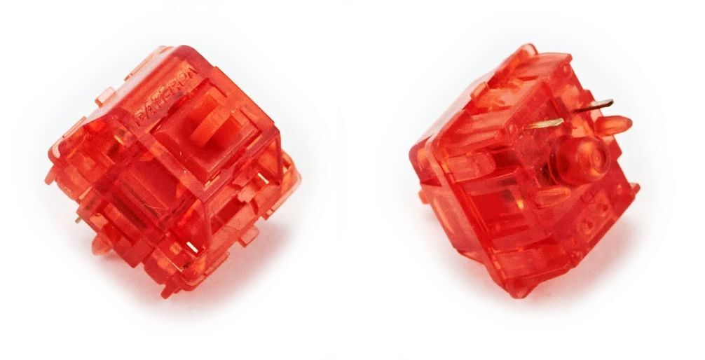 Механические переключатели GATERON Ink V2 Set Red (110 штук), линейные, 5-pin, смазаны, 50g