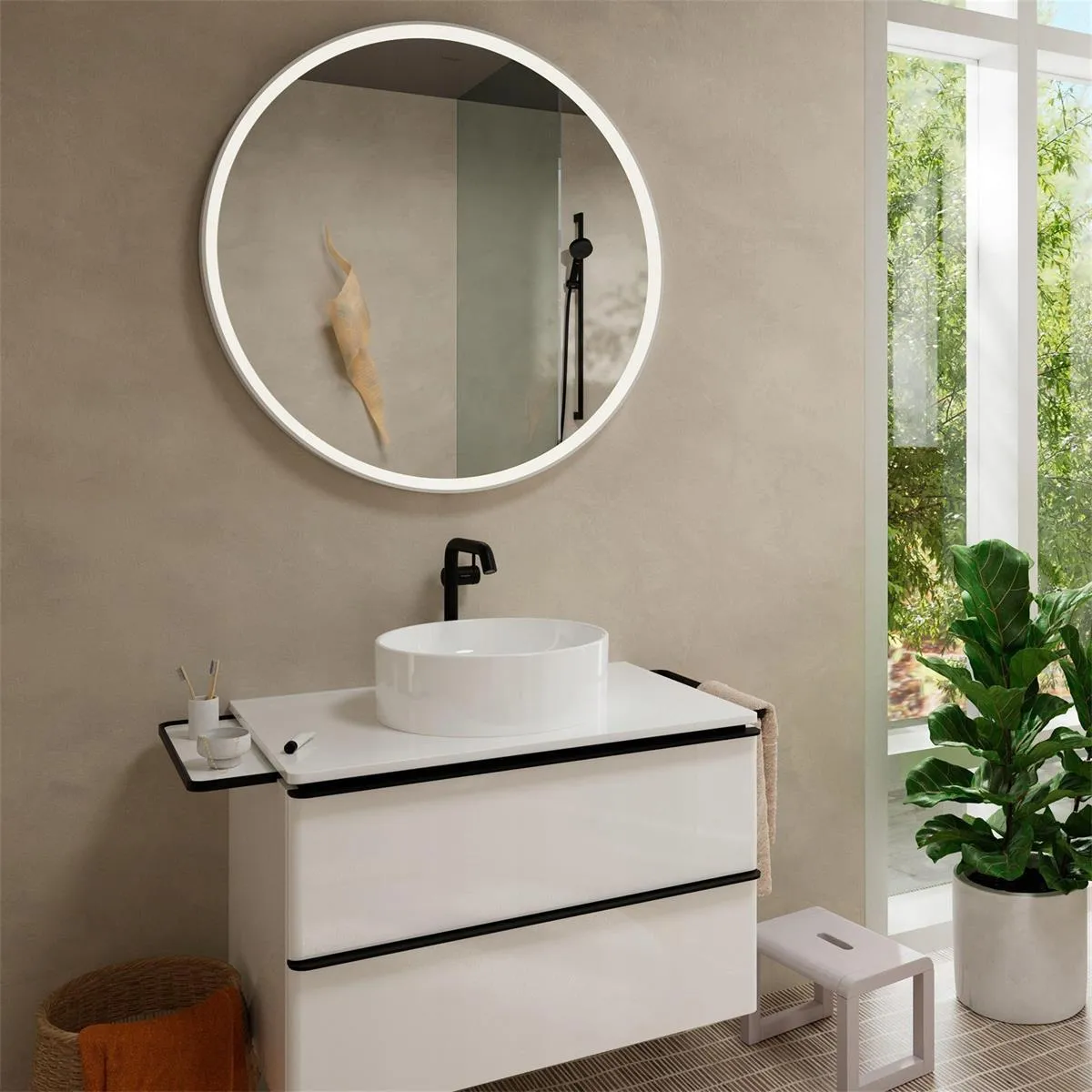 Смеситель Hansgrohe Tecturis S 240 Fine Coolstart черный матовый 73372670