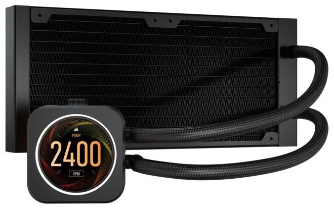 Система водяного охлаждения для процессора Corsair iCUE H100i ELITE 240 мм, черный/RGB