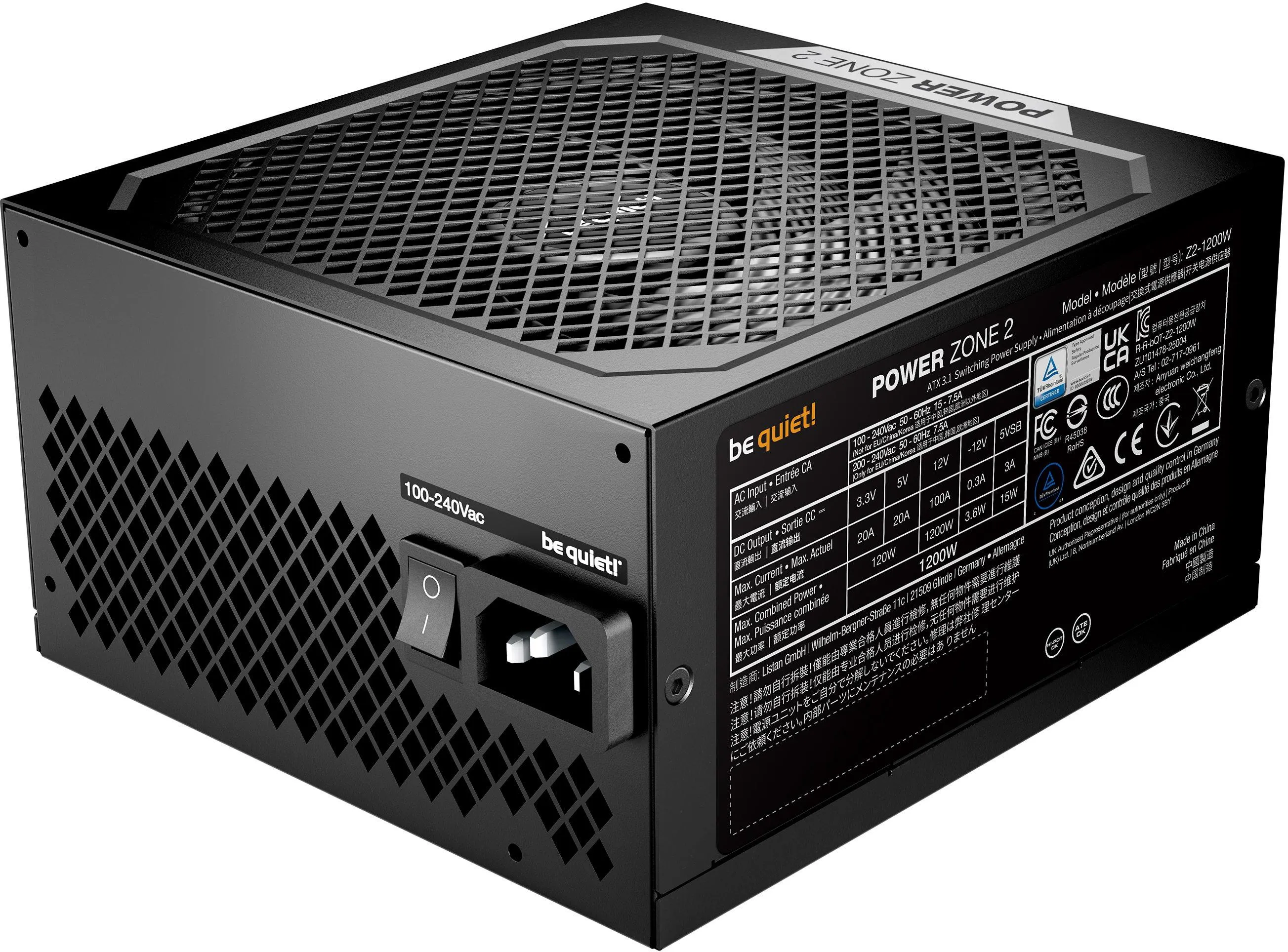 Блок питания Be Quiet! Power Zone 2 1200W 140mm 80+ Platinum