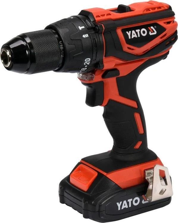 Дрель аккумуляторная 18В YATO YT82788 В наборе с батареей 2Ач и ЗУ, в чемодане