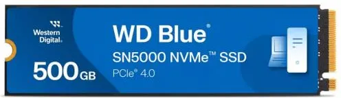Жёсткий диск Western Digital Blue SN5000 SSD 500 ГБ M.2 PCIe NVMe Gen4 (WDS500G4B0E)